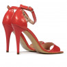 Women sandals 1238 patent red coral
