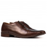 Men stylish, elegant shoes 802 brown