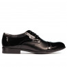 Men stylish, elegant shoes 763 patent black combined