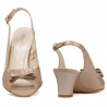 Women sandals 1251 patent beige pearl