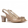 Women sandals 1251 patent beige pearl