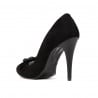 Women stylish, elegant shoes 1279 black antilopa