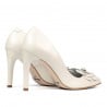 Women stylish, elegant shoes 1282 white fildes