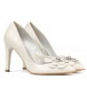 Women stylish, elegant shoes 1282 white fildes