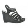 Women sandals 575 black satinat