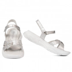 Sandale copii 538 alb sidef (argintiu)