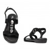 Women sandals 5073 black velour