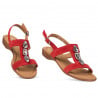 Women sandals 5073 red velour