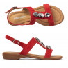 Women sandals 5073 red velour