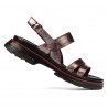 Women sandals 5075 gray pearl+red