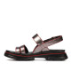 Women sandals 5075 gray pearl+red