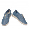 Women loafers, moccasins 688 bleu