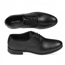 Men stylish, elegant shoes 932 black