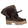 Women boots 3358 a brown combined