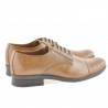 Men stylish, elegant shoes 787 brown cerat