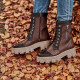 Women boots 3358 a brown combined lifestyle