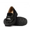 Pantofi casual dama 6041 croco negru combinat