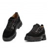 Women casual shoes 6043 black velour combined