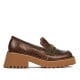 Women casual shoes 6041 croco brown combined