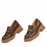 Women casual shoes 6041 croco brown combined