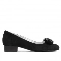 Women stylish, elegant, casual shoes 1290 black antilopa