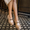Women casual shoes 6042 beige lifestyle