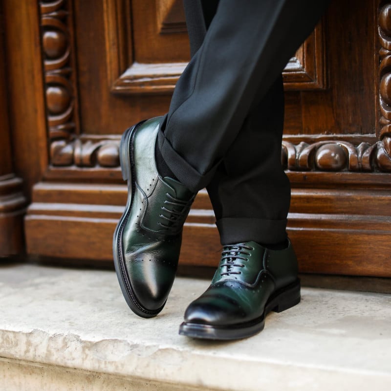 Men stylish, elegant shoes 937 a green lifestyle