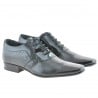 Men stylish, elegant shoes 798 croco patent black
