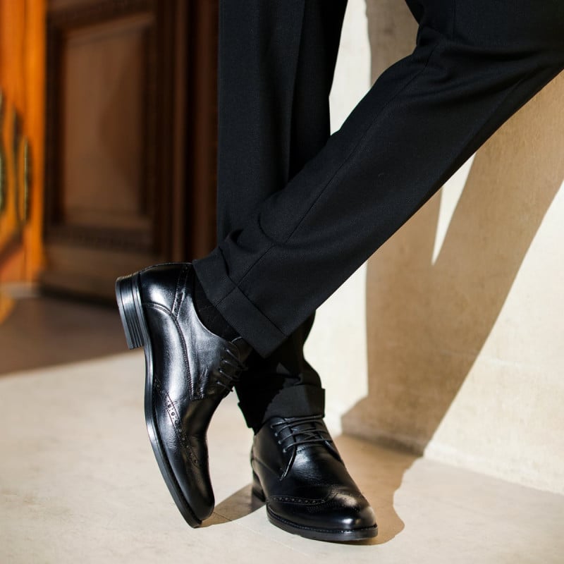 Men stylish, elegant shoes 908 black lifestyle
