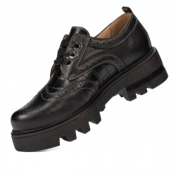 Pantofi casual dama 6047 negru combinat