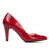 Women stylish, elegant shoes 1234 patent red
