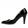 Women stylish, elegant shoes 1234 patent black