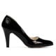 Women stylish, elegant shoes 1234 patent black