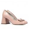 Women stylish, elegant shoes 1291 patent pink