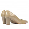 Women stylish, elegant shoes 1209 patent beige