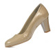 Women stylish, elegant shoes 1209 patent beige