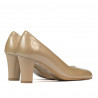 Women stylish, elegant shoes 1209 patent beige02