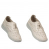 Women loafers, moccasins 6045 beige