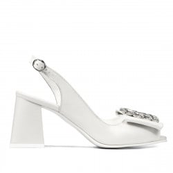 Sandale dama 1292 alb fildes