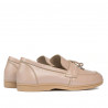 Women loafers, moccasins 6054 pudra pearl