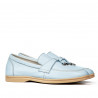 Women loafers, moccasins 6054 bleu