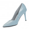 Women stylish, elegant shoes 1293 patent bleu