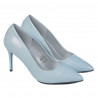 Women stylish, elegant shoes 1293 patent bleu