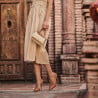 Women stylish, elegant shoes 1289 camel
