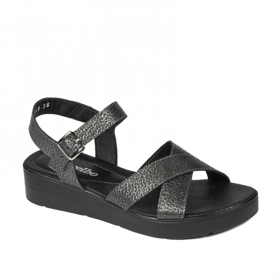 Women sandals 5049-1 black metalizat