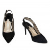 Women sandals 1295 black antilopa