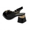 Women sandals 1297 patent black