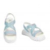 Sandale dama 5092 bleu combinat
