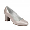 Women stylish, elegant shoes 1268 cappuccino pearl
