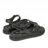 Sandale dama 5096 negru metalizat